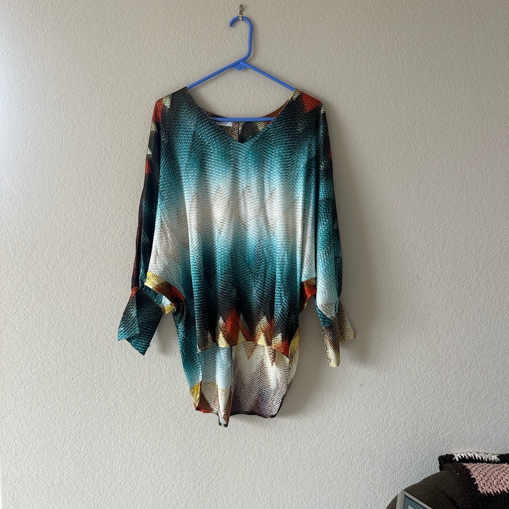 UNBREAK.IT colorful silk tunic top
